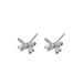 Sweet Japanese and Korean style women's bow with zircon inlay, niche high-end design earrings, versatile earrings_ipsvogv.com