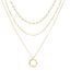 Brass Real Gold Electroplating Hot Sales Simple Twisted Circle Pendant Fashionable Ladies Three Layer Necklace_ipsvogv.com