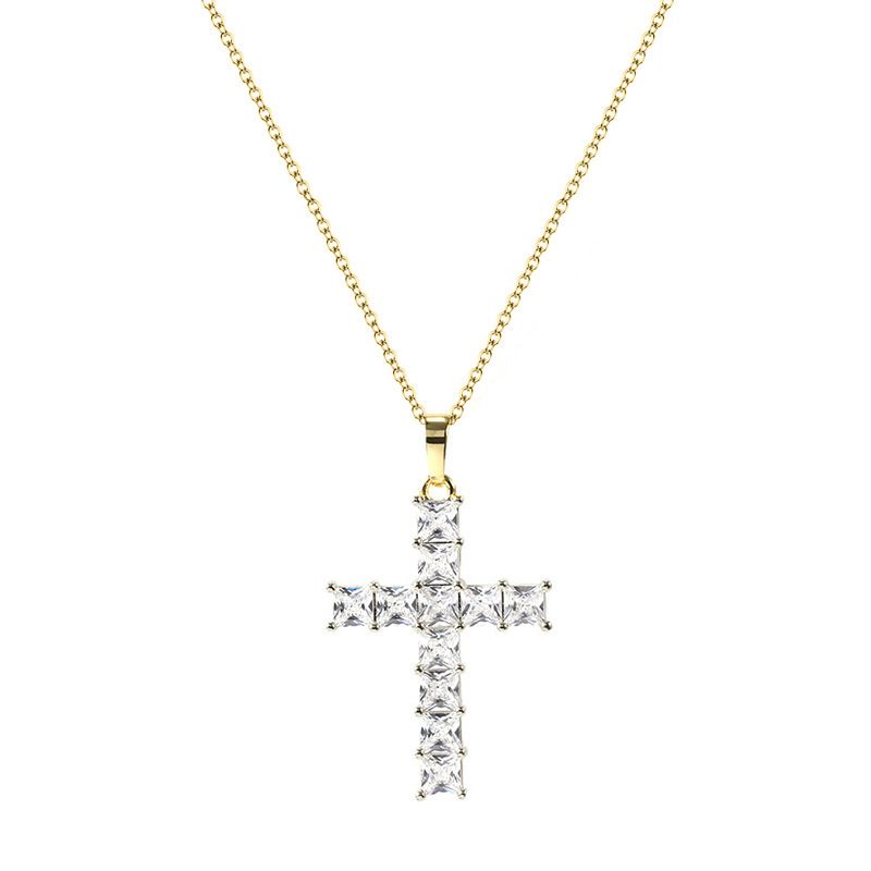 Cao Shi's New Copper Inlaid Zircon Light Luxury Necklace Trend Classic Neutral Style Super Neck Chain_ipsvogv.com