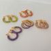 Fashionable Niche Ins Full Diamond Zircon Titanium Steel Macaron Color Earrings_ipsvogv.com