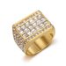 New Luxury Men's Full 316 Stainless Steel Square Diamond HipHop Ring_ipsvogv.com