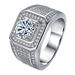 Yihua Domineering Full Diamond Starry Zircon Trend Versatile 2-carat Moissanite Big Men's Ring_ipsvogv.com