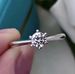 Classic S Silver Six Claw 1 Mosan 2 Carat Proposal Diamond Ring Adjustable for Women_ipsvogv.com