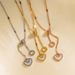 Instagram Style Jewelry Roman Digital Circular Ring True Shell Love Titanium Steel Gold Mother Of Pearl Necklace Female_ipsvogv.com