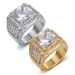 New 316 Stainless Steel Gold-Plated Full Diamond Luxurious Inlaid 3A Zircon Hip-Hop Men's Ring_ipsvogv.com