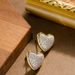 Dongdaemun, South Korea - Fashionable, Personalized, Small Fragrance, Full Diamond Heart Shaped Earrings, Women's High_ipsvogv.com