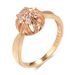 Internet Celebrity's Best-selling 585 Genuine Gold Plated Ring, Women's Micro Inlaid Zircon Flower Bud Shaped Trendy_ipsvogv.com