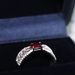 Noodles Wheat Ear Red Zircon Egg Simulation Diamond Daily Whitening And Luminous Quality Light Luxury Tail Finger Ring_ipsvogv.com