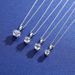 Sterling Silver Necklace For Women 1 Carat Moissanite Six Claw Pendant Anti Real Diamond Clavicle Chain Silver Jewelry_ipsvogv.com
