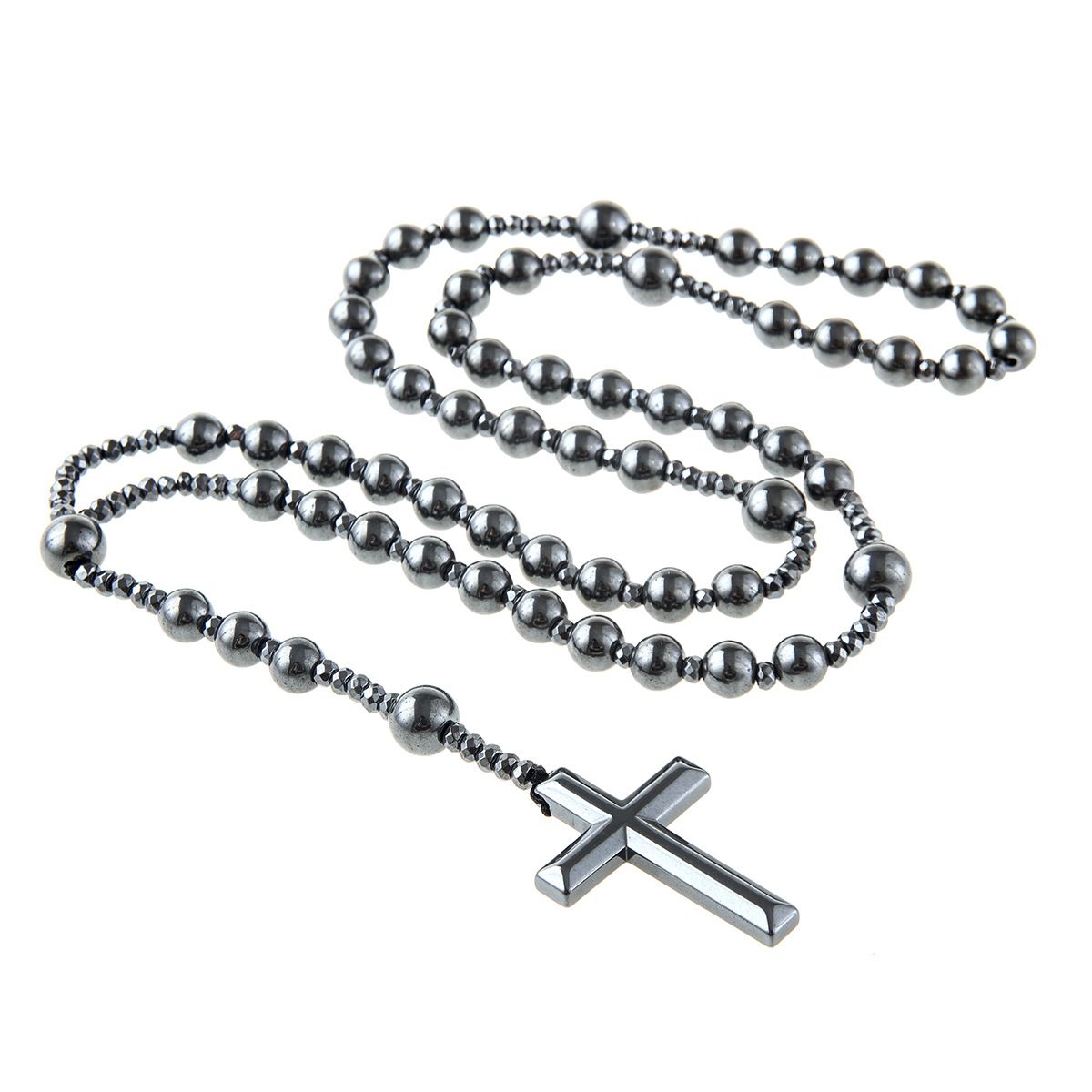 Natural Bright Black Pendant Cross Men And Women Necklace_ipsvogv.com