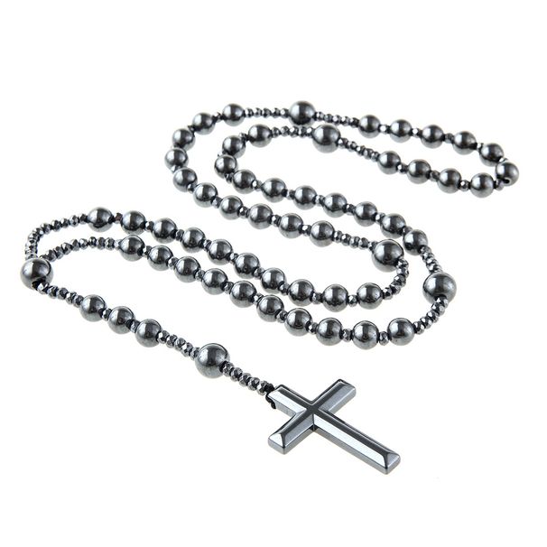 Natural Bright Black Pendant Cross Men And Women Necklace_ipsvogv.com
