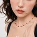 Advanced French Style Interval Cut Red Agate Necklace, Niche, Light Luxury, Simple Collarbone Chain, Free For Best_ipsvogv.com