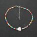 Bohemian Style Peach Heart Pearl Clavicle Necklace Colored Rice Bead Necklace Female_ipsvogv.com