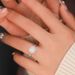 pure Silver For Women, With A Luxurious Temperament 50 Points. The Dazzling Diamond Ring Made Of Moissanite Is Sing_ipsvogv.com