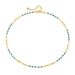 Turquoise series necklace handmade bracelet beads niche clavicle chain plated K real gold chain color preserving necklace_ipsvogv.com