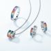 Rainbow Zircon Necklace Female S925 Silver Ring Inlaid Colored Gemstone Fashion Clavicle Chain Light Luxury Style_ipsvogv.com