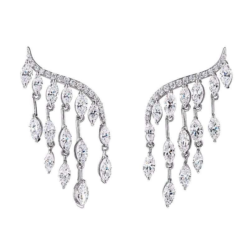 Women's Jewelry Fashion Angel Wings Earrings Light Luxury High End Design Diamond Tassel Earrings Fashionable Water Drop Earrings_ipsvogv.com