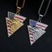 Hip Hop Jewelry 316 Stainless Steel Enamel Rhinestone American Flag Eagle Pendant_ipsvogv.com