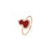 Kirin Gourd Thick Plated Rose Gold Mini Small Diamond Set Red Agate White Fritillary Food Ring For Women_ipsvogv.com