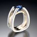 Sanjie's New Inlaid Blue Simulation Dual Color Ring_ipsvogv.com