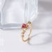 Small version of Korean style adjustable plain for women, versatile and set with zircon heart design , index finger_ipsvogv.com