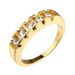 Sanjie Plated 14k Simulation Ring, Fashionable Micro Inlaid Engagement Strip Ring For Men And Women_ipsvogv.com