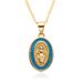 Religious Oval Oil Drop Pendant Pendant Female Jewelry Catholic Jesus Virgin Mary Necklace_ipsvogv.com