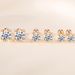 Silver Classic Rose Gold Screw Earrings For Women Moissanite Bull Head Earrings Hollow Silver Jewelry_ipsvogv.com