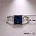 Cao Shi Fashion Women's New Dark Blue Zircon Platinum Plated Diamond Ring Handpiece_ipsvogv.com