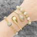 Women's Jewelry Pearl Bracelet Fashion Gold Plated Inlaid Zircon Eye Bracelet_ipsvogv.com