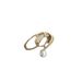 Tulip ring for women ins style new light luxury niche ring Korean retro inlaid pearl ring_ipsvogv.com