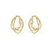 Women's Jewelry Irregular Three Dimensional Earrings Light Luxury Niche Design High End Fashion Temperament Diamond Earrings Geometric Earrings_ipsvogv.com