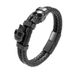 Fashion Men's Skull Dark Punk Style Handmade Woven Leather Bracelet Jewelry_ipsvogv.com