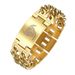 Nordic Viking Rune Totem Triangle Wheel Fashionable Dominant Men's Titanium Steel Cuban Bracelet_ipsvogv.com