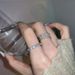 Super Flash~Light Luxury Full Zirconia Double Layered Set For Women's Ins High End Niche Design Exquisite Ring Opening_ipsvogv.com