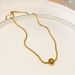 Titanium Steel Necklace Women's Fried Dough Twists Ball Colorless Small Design Luxury Sexy Versatile Simple Collar Chain_ipsvogv.com
