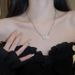 Diamond Inlaid Butterfly Magnetic Suction Layered Necklace, Niche And Cool Style Design Pendant, Collarbone Chain,_ipsvogv.com