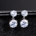 Cao Shichao's Sparkling Mosang Stone Exquisite with Simple Round Four Claw , Elegant and Small Female_ipsvogv.com