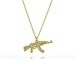 Hot Selling Punk Hip Hop Full Diamond Machine Gun Necklace Personality Creative Submachine Gun Pendant Necklace_ipsvogv.com