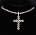 Hip Hop Cross Pendant Alloy Rhinestone Trendy Men's Necklace Personality Simple Jewelry_ipsvogv.com