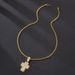 Cross pendant necklace full of diamonds and colored zircon stainless steel twist chain hip hop trend_ipsvogv.com