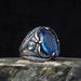 Sanjie Blue Tem Personalized Punk Diamond Set Men's Ring_ipsvogv.com