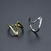 Simple Color Preserving Personality ECG Wave Irregular Ring Opening Adjustable Men's And Women's Ring Bracelet INS Style_ipsvogv.com