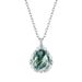 S925 silver green moss pendant female clavicle necklace water grass agate pendant fashionable and noble_ipsvogv.com