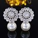 Baroque New Exquisite Flowers, Zircon Pearl Earrings, Sweet Bride, Engagement Dinner, High Grade Female e6479_ipsvogv.com