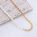 French Ins Minimalist Niche Design Titanium Gold Freshwater Pearl Splicing Steel Bead Necklace Jewelry_ipsvogv.com