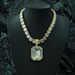 Hot Selling Sugar Cube Diamond Cuban Chain Colored Alloy Pendant For Men Women, Trendy And Colorful Fashion Necklace_ipsvogv.com