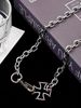 Necklace Men's Hollow Cross Neck Chain Short Hip Hop Versatile Personality Niche Tide Girls Cuban Chain Couple_ipsvogv.com