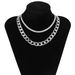Jewelry Punk Metal Texture Snake Bone Chain Set Necklace Hip Hop Thick Chain Hollow Necklace For Women_ipsvogv.com