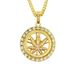 Hot selling hip-hop diamond maple leaf turntable necklace for men's rotatable pendant jewelry_ipsvogv.com